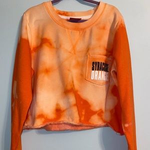 syracuse university cropped crew neck